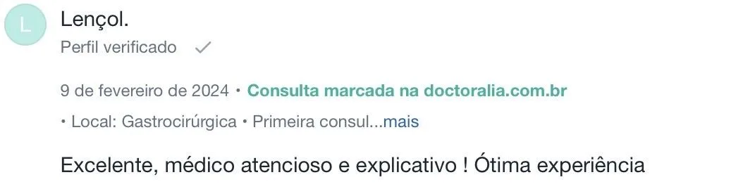 Depoimento de paciente do Dr. Guilherme